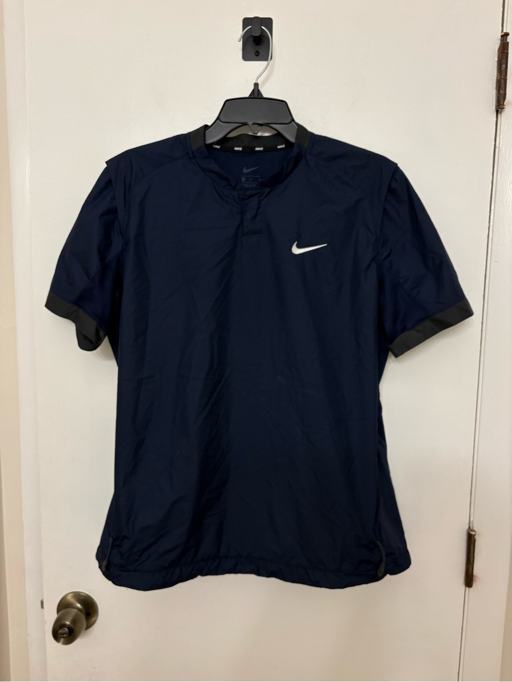Nike Women's Short Sleeve Softball Windshirt Jacket Navy Blue Medium